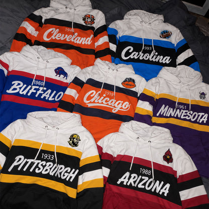 Unisex Football Retro City Letter Hoodie All Team Color