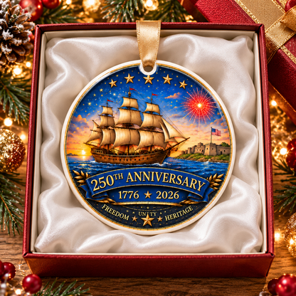 American Heritage 250th Anniversary Sailing Ship Ornament