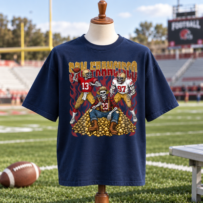 San Francisco Football Graphic T Shirt - Vintage American Football Fan Shirt