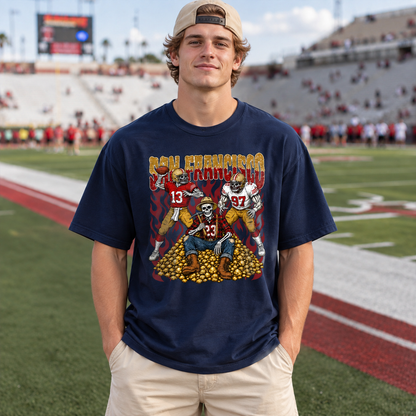 San Francisco Football Graphic T Shirt - Vintage American Football Fan Shirt