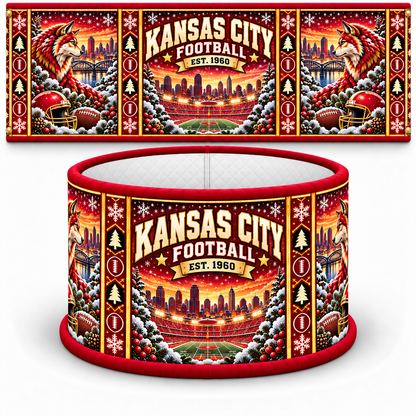 Football Christmas Tree Collar – Festive Holiday Tree Base Cover