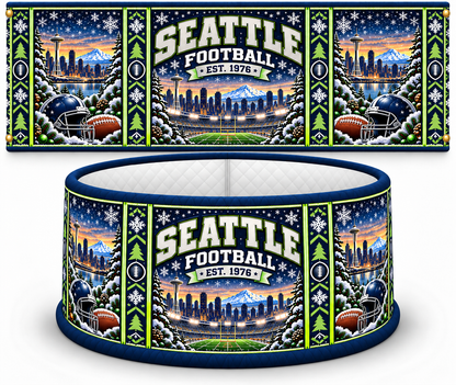 Football Christmas Tree Collar – Festive Holiday Tree Base Cover