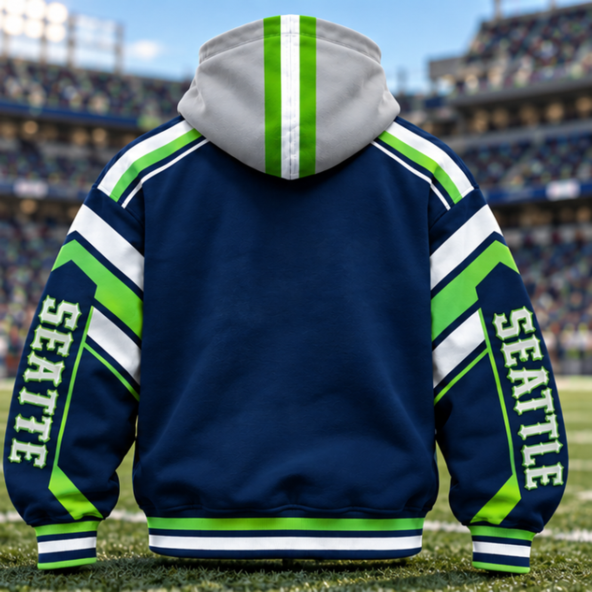 Mask Hoodie Football City Fan - Zip Hoodie All Team