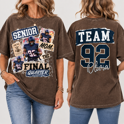 Custom American Football Mom Tee -  Stadium Outfit