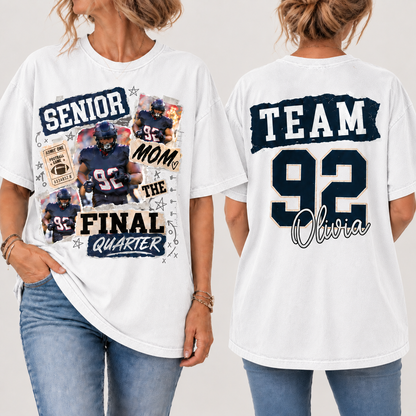 Custom American Football Mom Tee -  Stadium Outfit