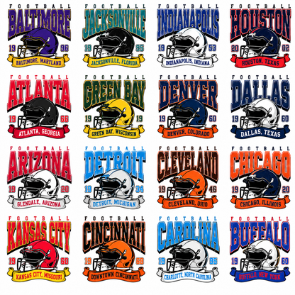 Vintage Football Helmet Graphic T-Shirt – Retro Game Day Team Tee