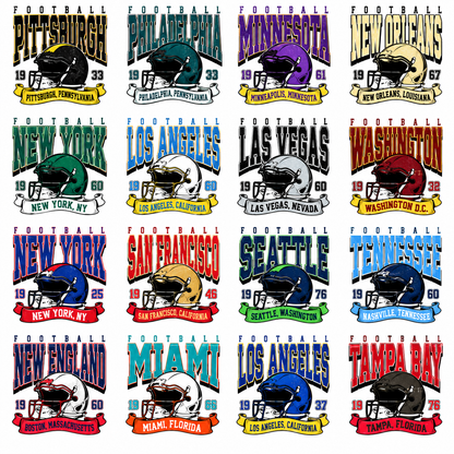 Vintage Football Helmet Graphic T-Shirt – Retro Game Day Team Tee