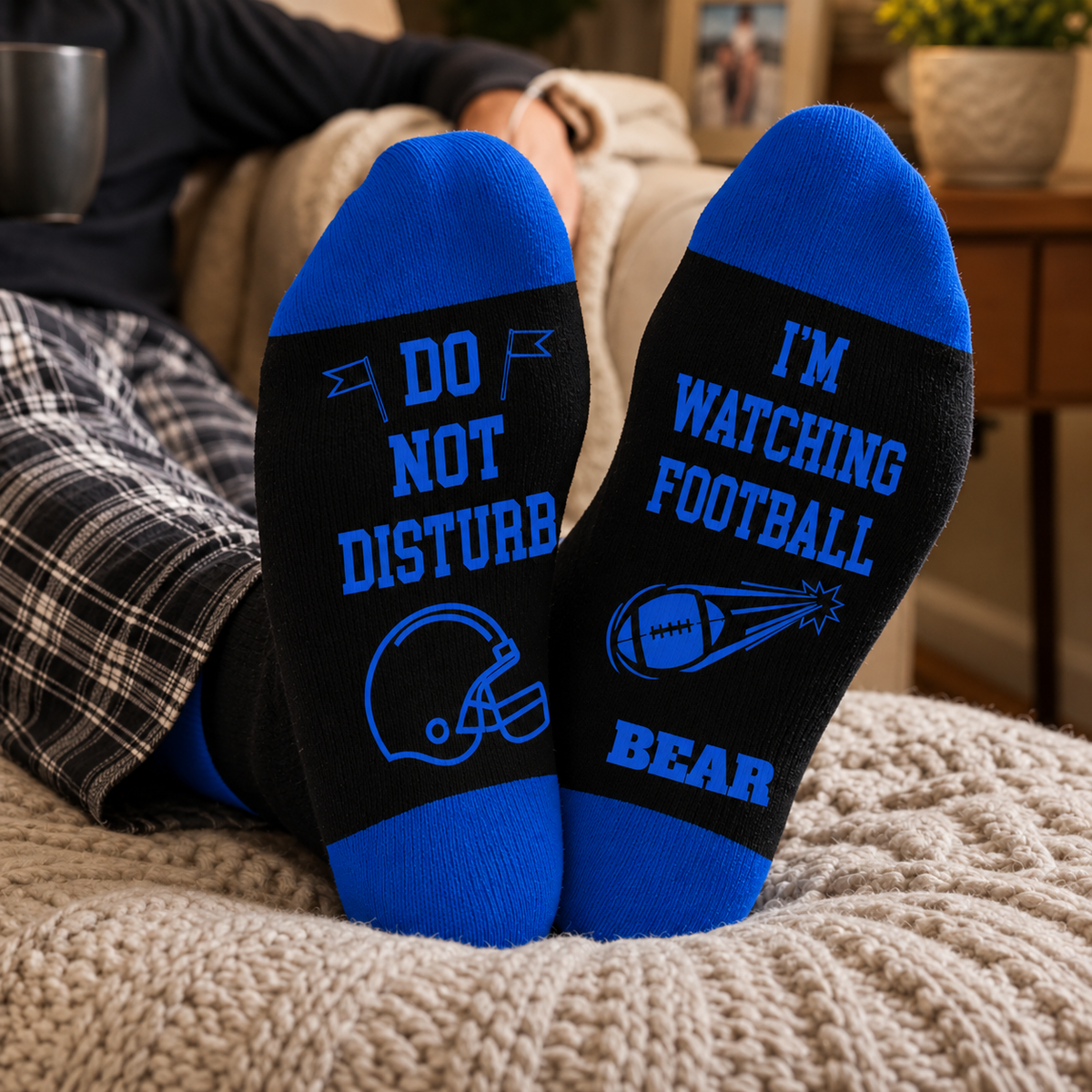Custom Football Crew Socks - Personalized Christmas Birthday Football Gifts For Football Lovers