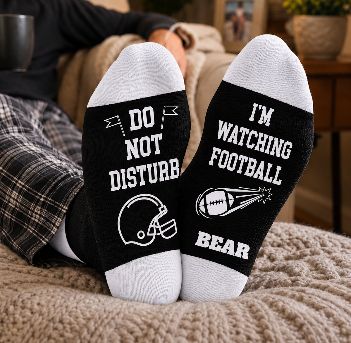 Custom Football Crew Socks - Personalized Christmas Birthday Football Gifts For Football Lovers