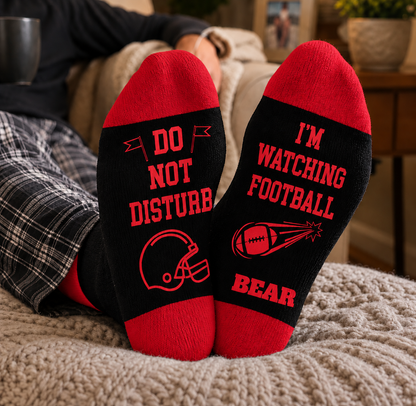 Custom Football Crew Socks - Personalized Christmas Birthday Football Gifts For Football Lovers