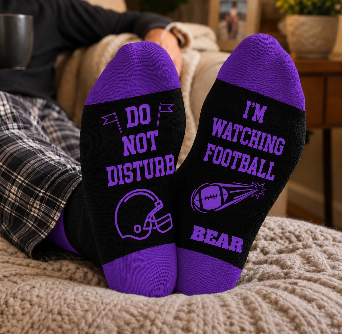 Custom Football Crew Socks - Personalized Christmas Birthday Football Gifts For Football Lovers