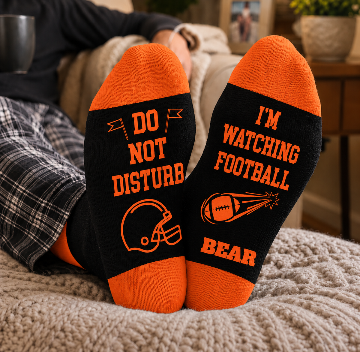 Custom Football Crew Socks - Personalized Christmas Birthday Football Gifts For Football Lovers