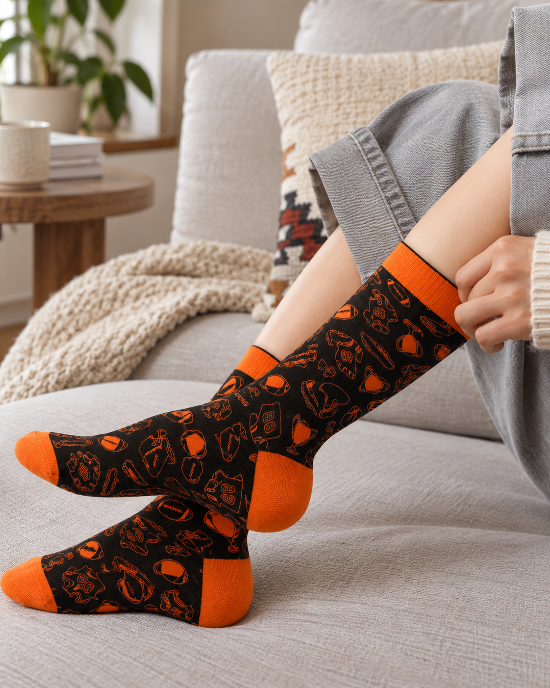 Custom Football Crew Socks - Personalized Christmas Birthday Football Gifts For Football Lovers