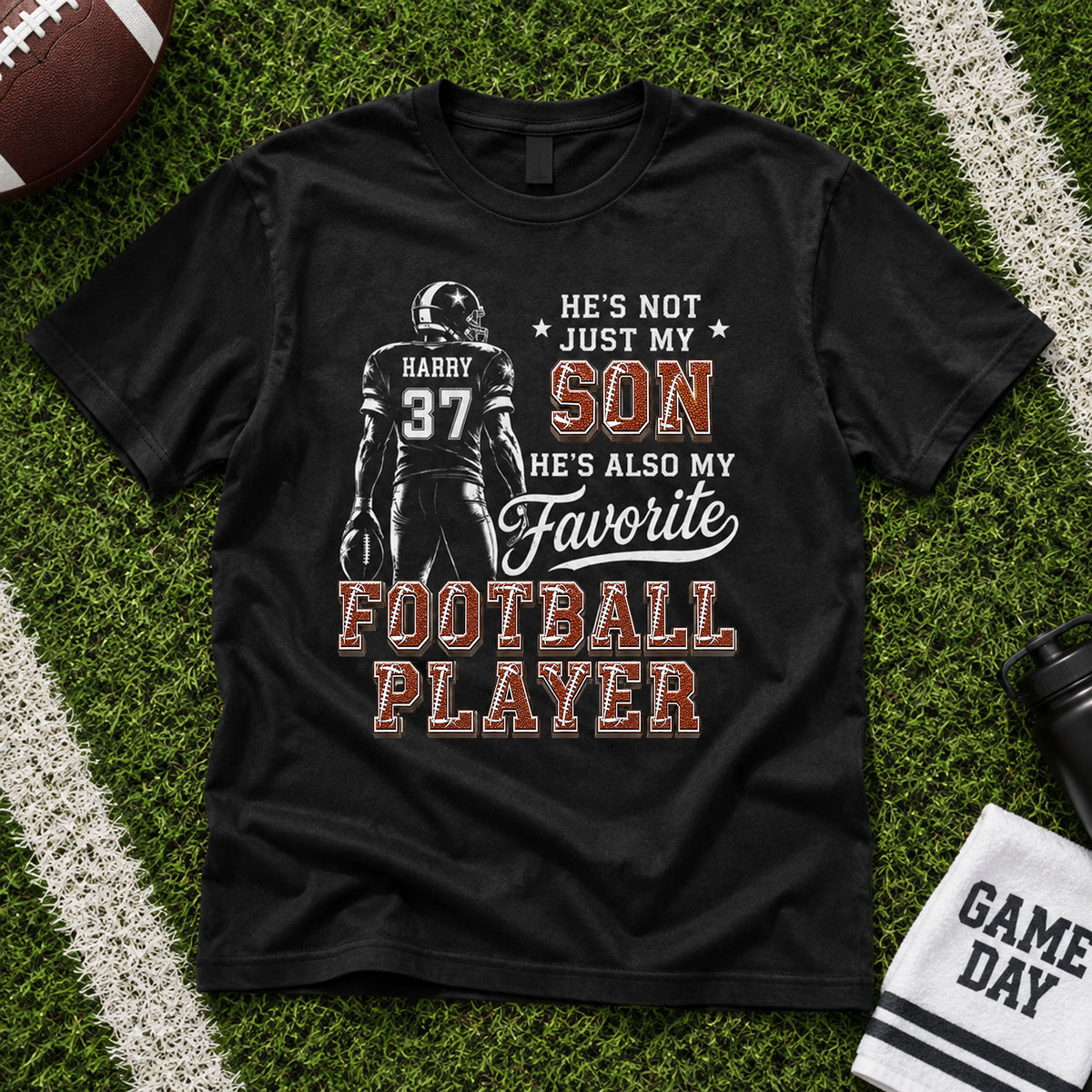 Custom Son Name Football Player Tee