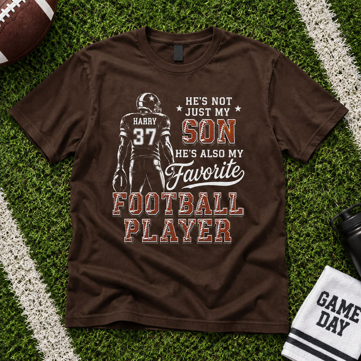Custom Son Name Football Player Tee