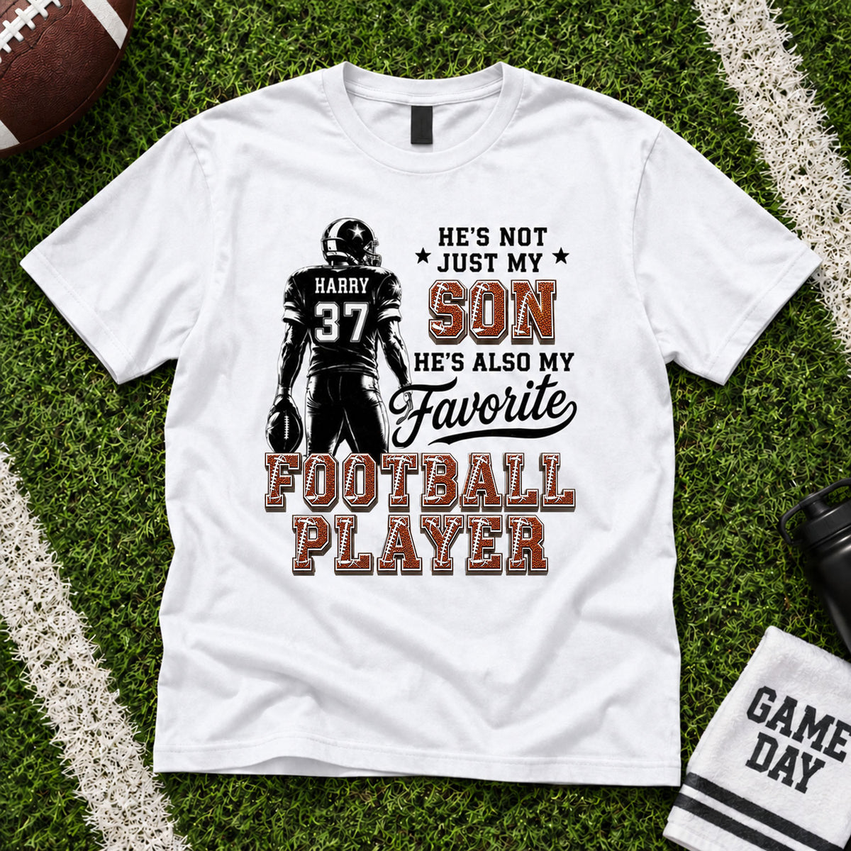 Custom Son Name Football Player Tee