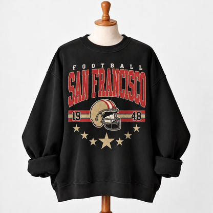 Vintage 90s All Team Football Sweatshirt  - Classic Sportswear for Football Lovers
