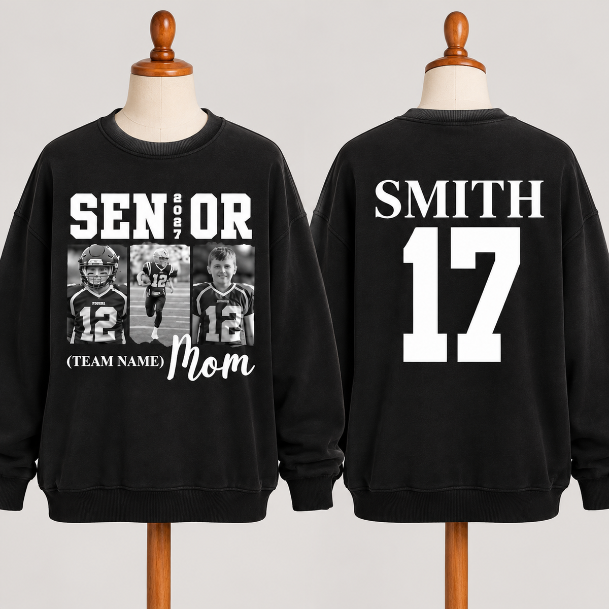 Custom Senior Football Mom Sweatshirt