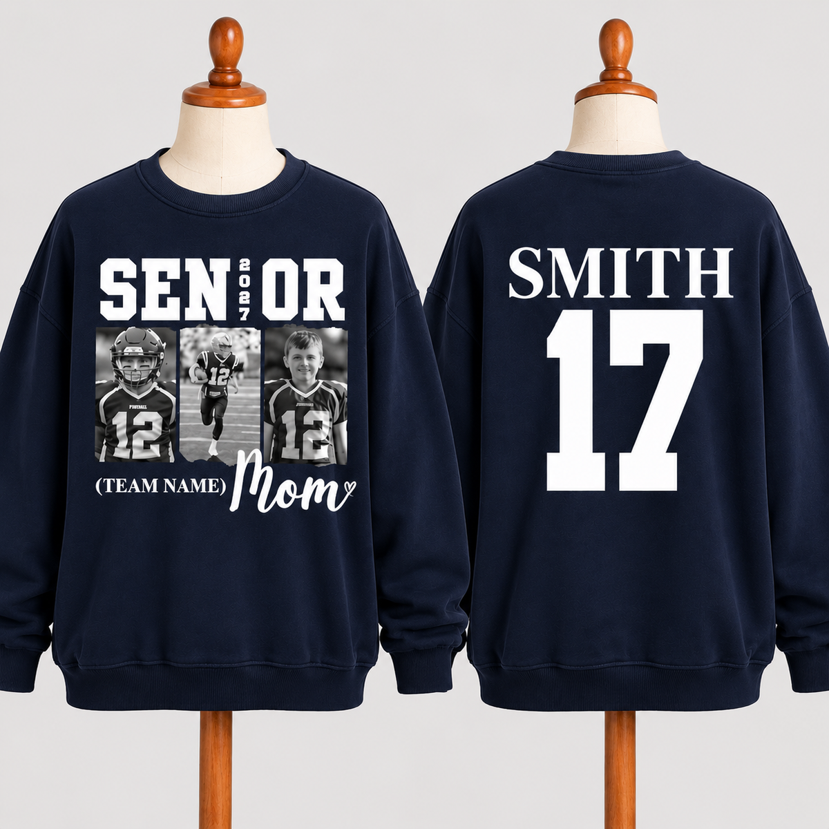 Custom Senior Football Mom Sweatshirt
