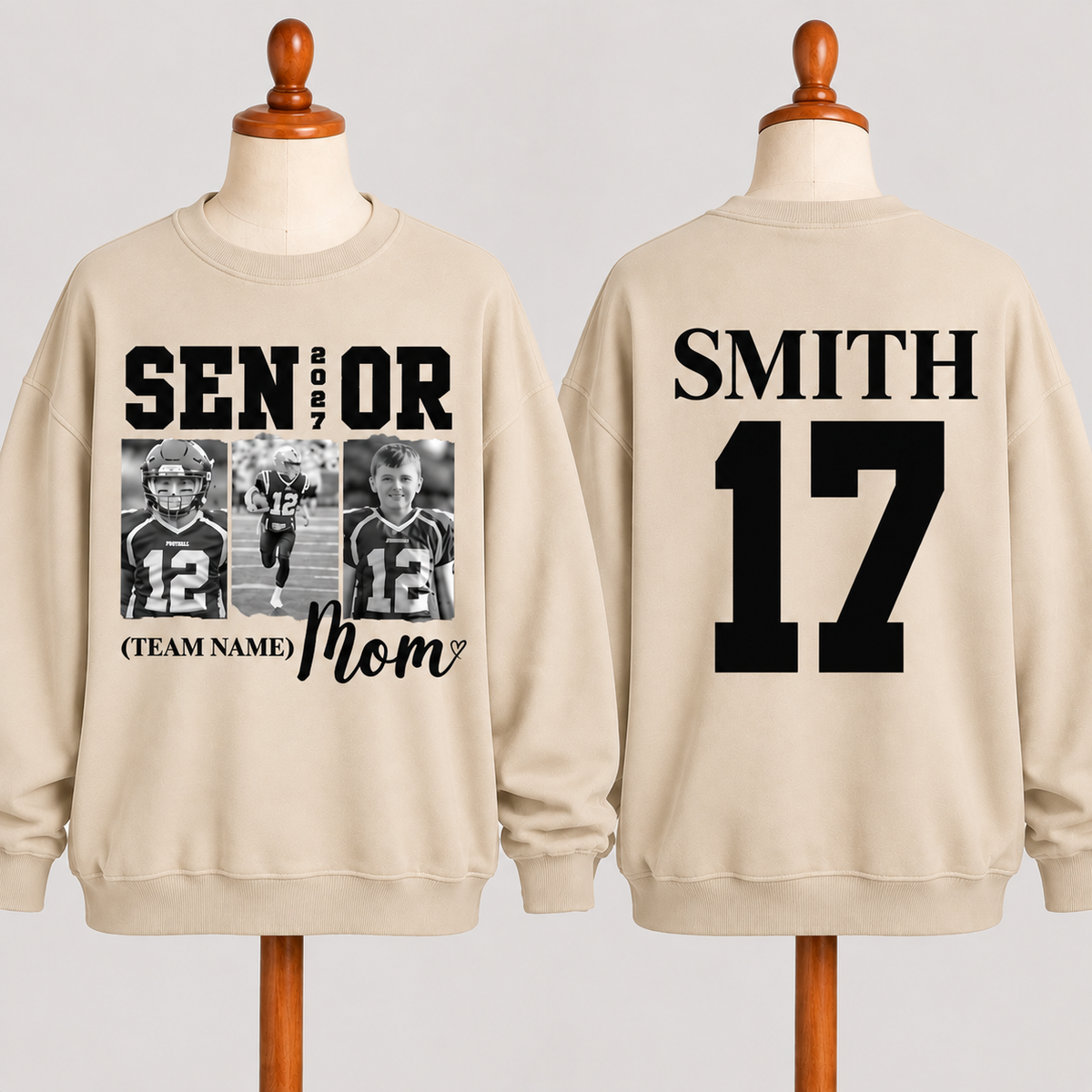 Custom Senior Football Mom Sweatshirt