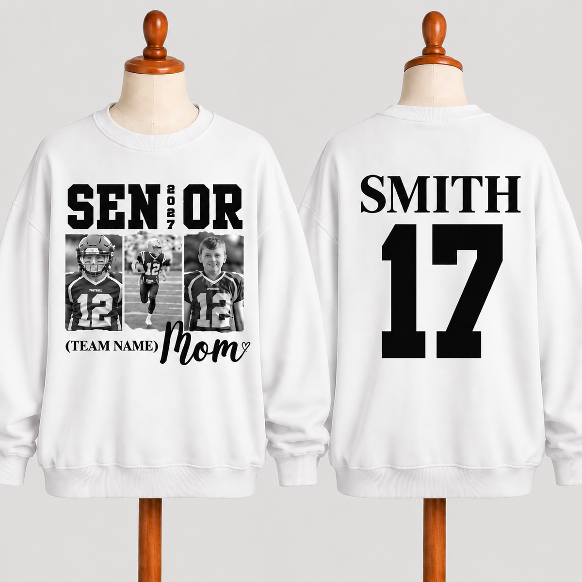 Custom Senior Football Mom Sweatshirt