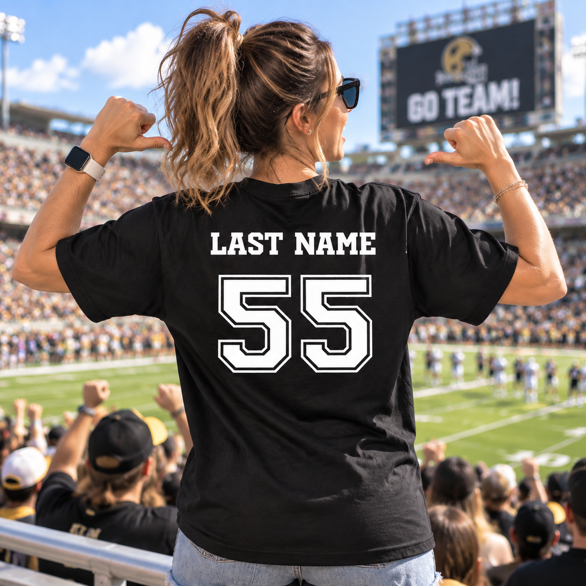 My Heart Is on the Line Custom Football Tee