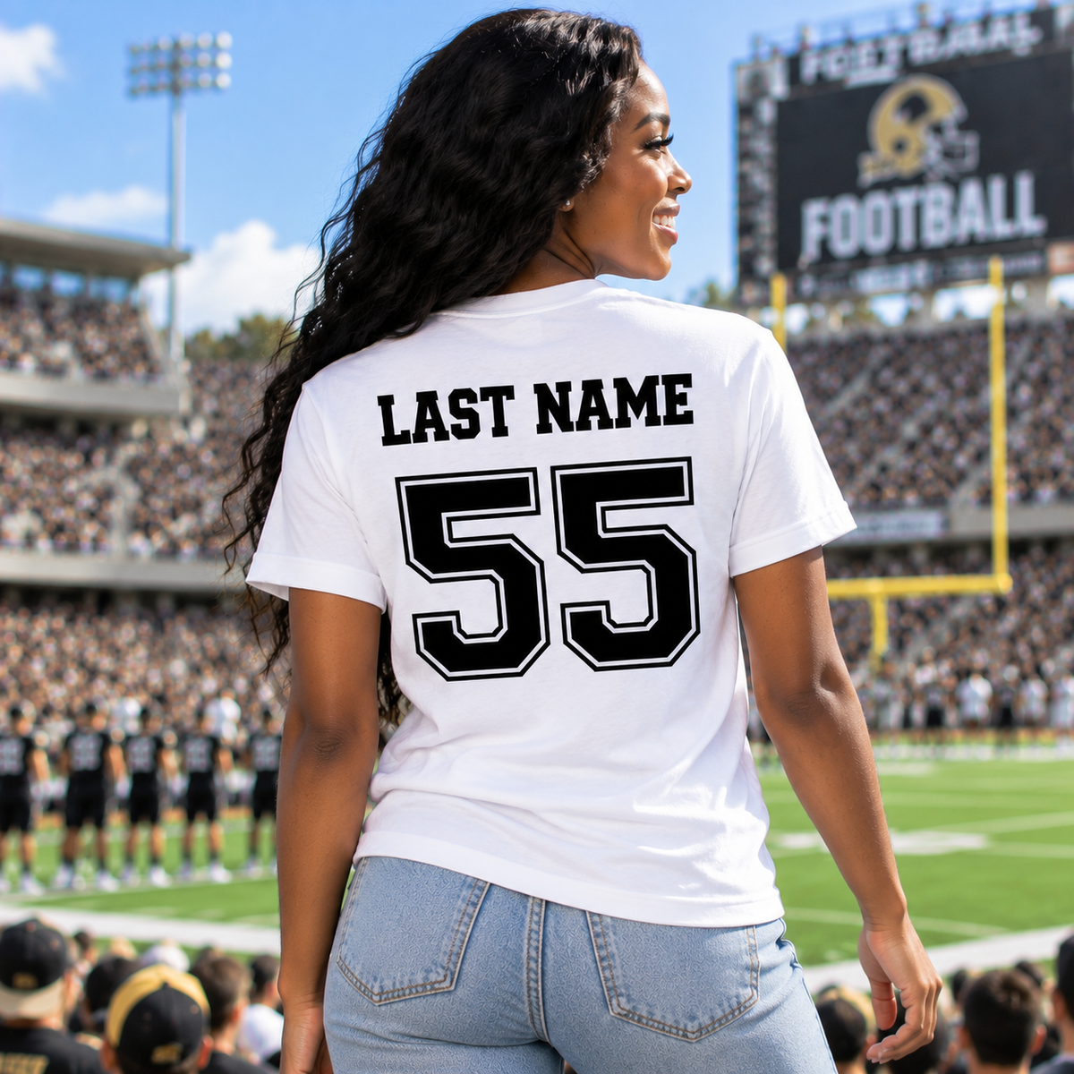 My Heart Is on the Line Custom Football Tee