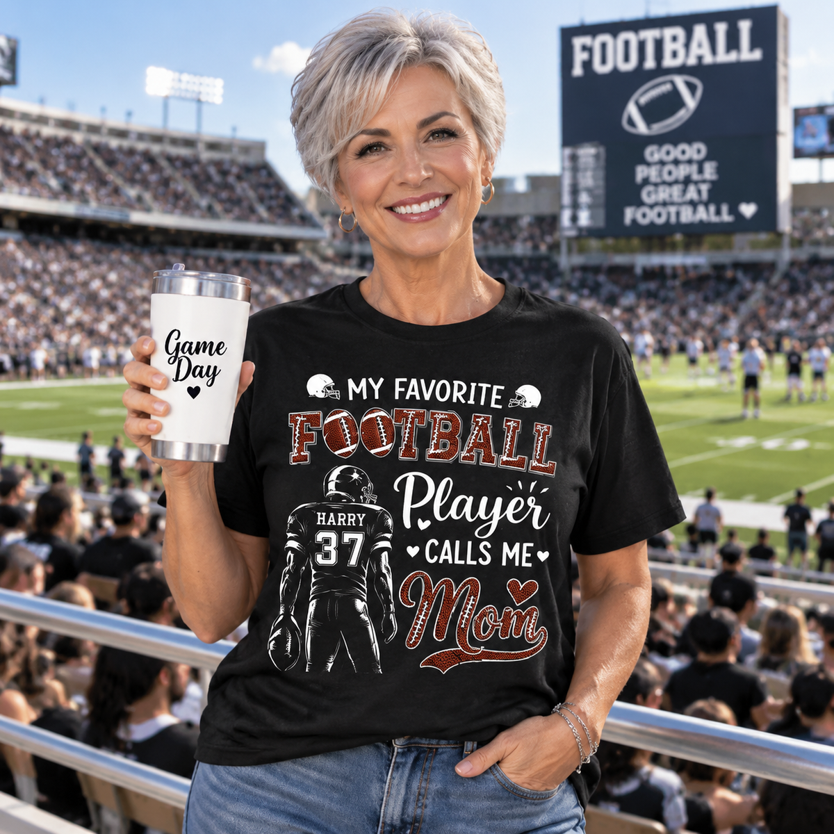 Custom Proud Mom Game Day Shirt