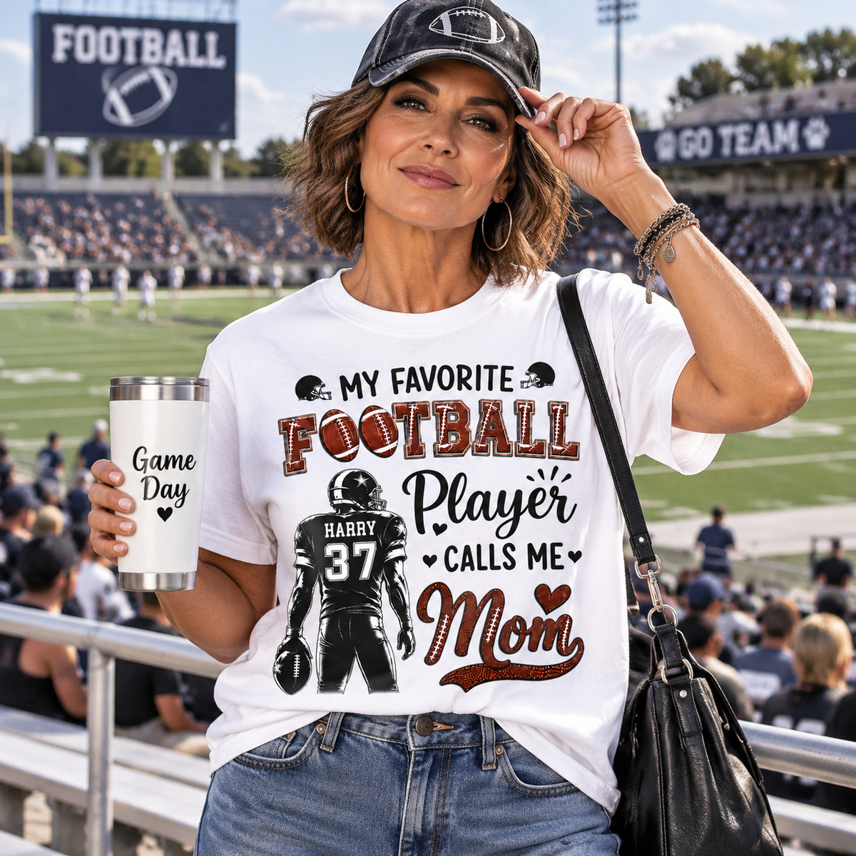Custom Proud Mom Game Day Shirt
