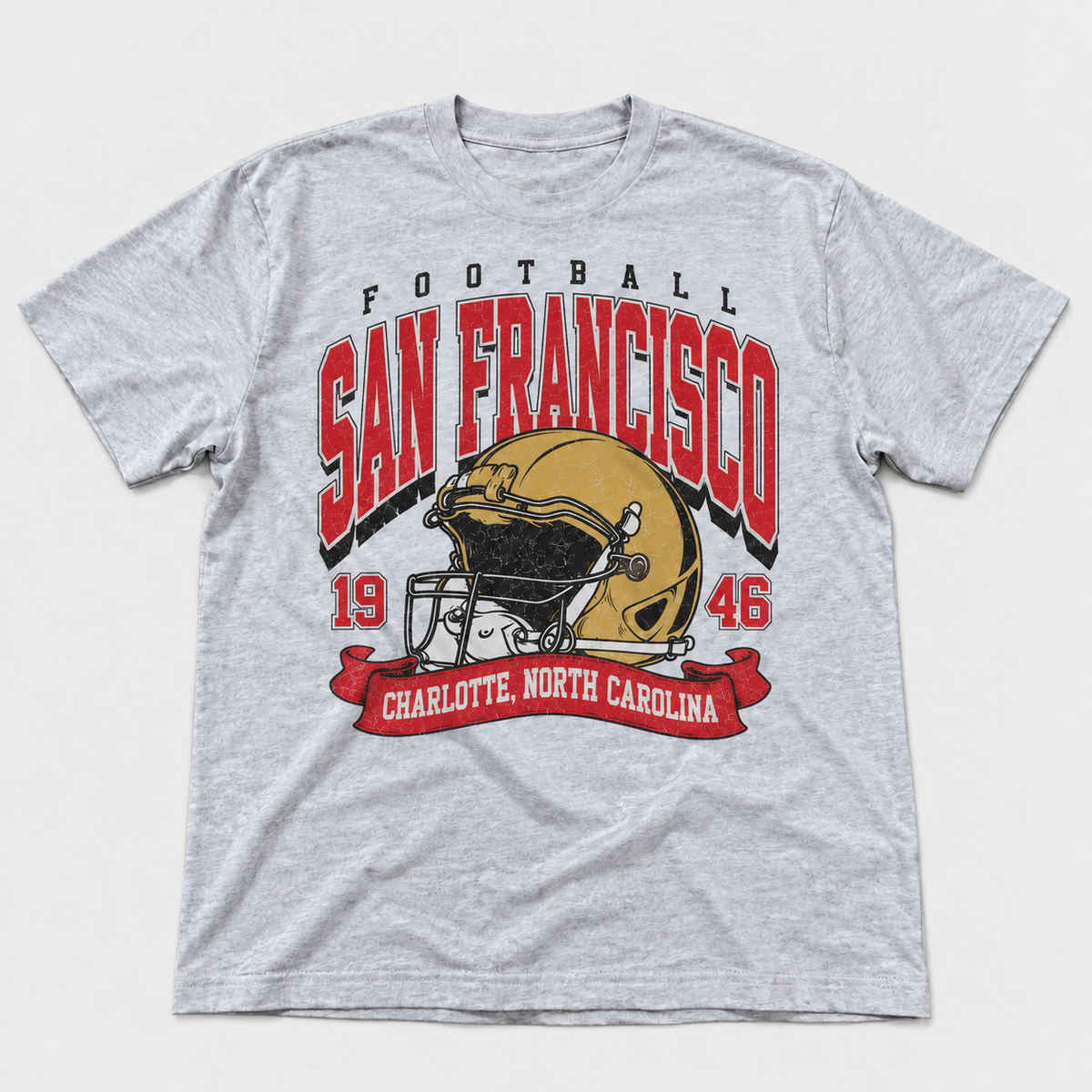 Sanfrancisco Vintage Football Helmet Graphic T-Shirt