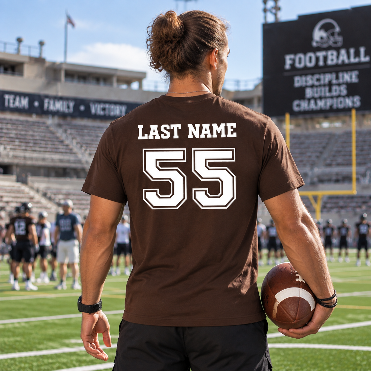My Heart Is on the Line Custom Football Tee