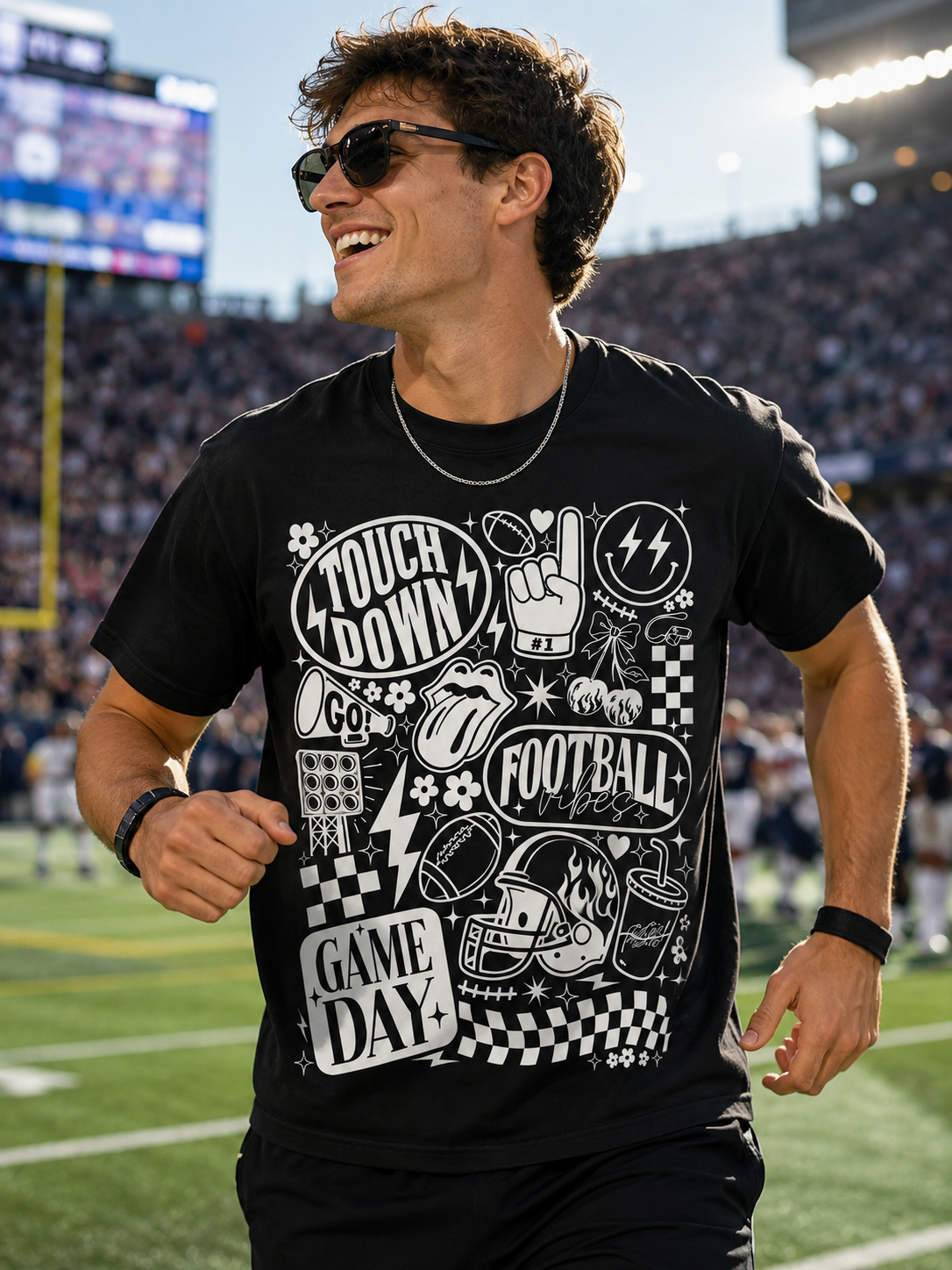 Football Vibes Retro Game Day Shirt