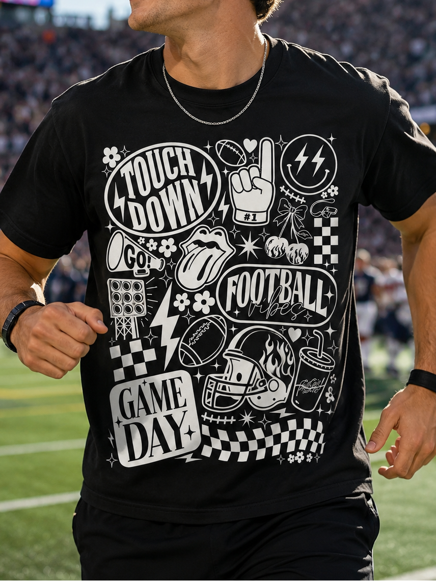 Football Vibes Retro Game Day Shirt