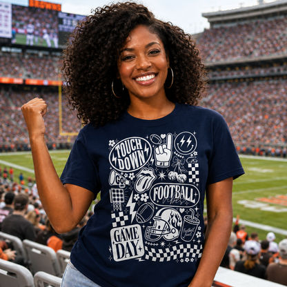 Football Vibes Retro Game Day Shirt