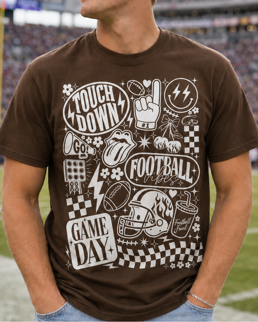 Football Vibes Retro Game Day Shirt