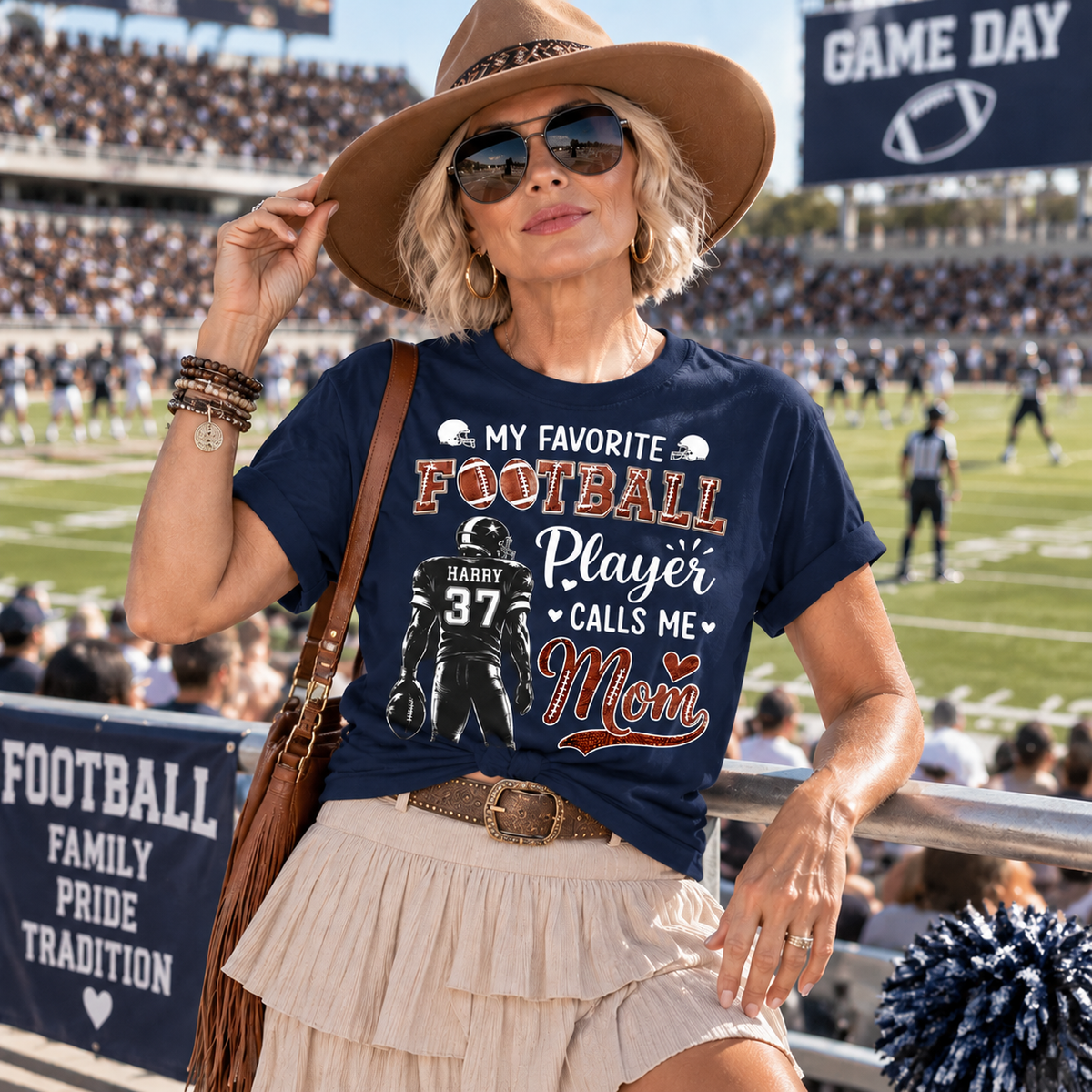 Custom Proud Mom Game Day Shirt