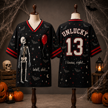Custom Halloween Unlucky Mesh Jersey