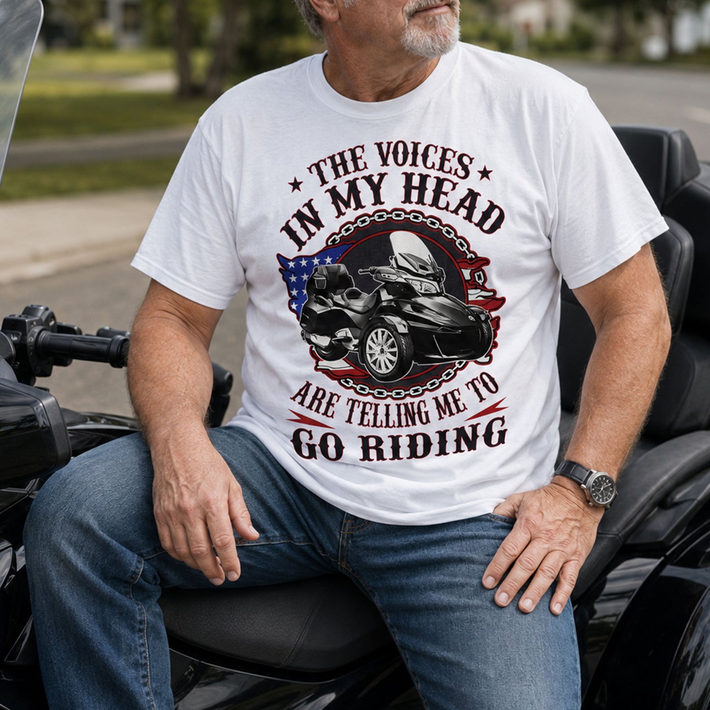 The Voice in My Head Spyder Riding T-shirt