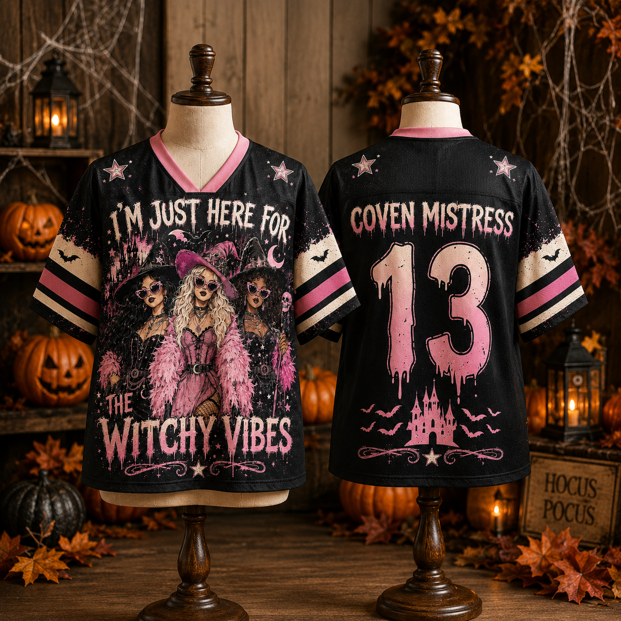 Custom Halloween Wichy Vibes Mesh Jersey