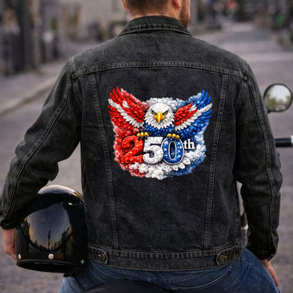 Eagle USA 250th Anniversary Denim Jacket Patriotic Eagle Jean Jacket