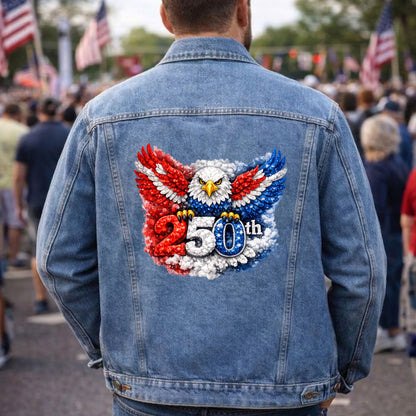 Eagle USA 250th Anniversary Denim Jacket Patriotic Eagle Jean Jacket