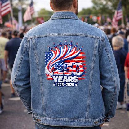250th Anniversary Jet Denim Jacket Patriotic Jean Jacket